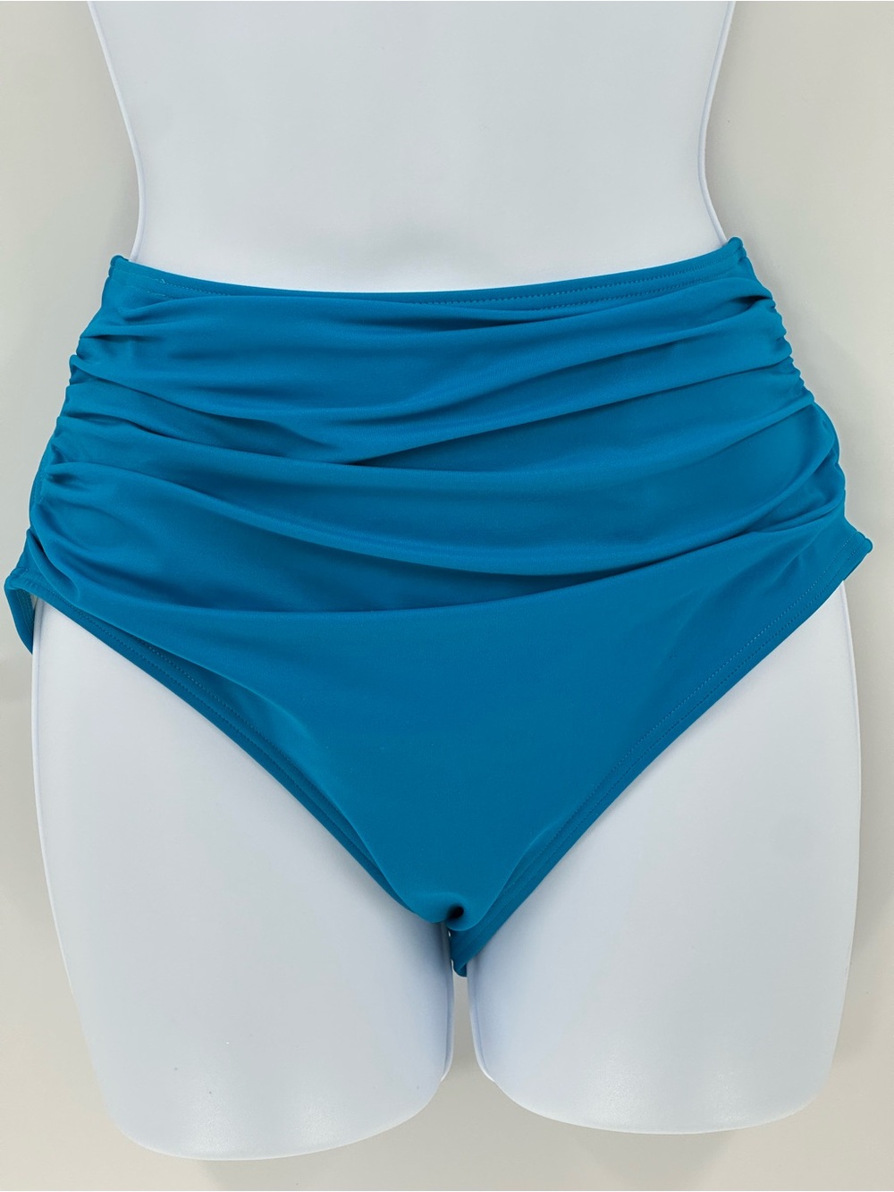Victoria's Secret Royal Blue High Waist Ruched Cutout Bikini Bottoms Small